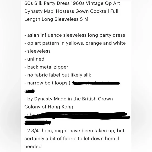 Dynasty vintage 60’s Striped Multicolor Sleeveless silk Dress S/M - Picture 14 of 17